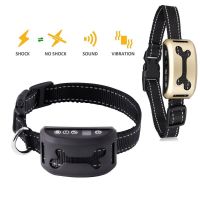 Pet Dog Anti Bark Collar Pet Dog Bark Stop Collar No Bark Waterproof Rechargeable Dog Pet Training Collar Bone