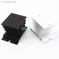 ♈☌☄ 1 pcs Aluminum Fins Single Phase Solid State Relay SSR 10A to 40A Aluminum Heat Sink Dissipation Radiator Newest Rail Mount