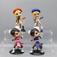 สตรีทไฟเตอร์รูปแกะสลักสีขาว Cammy Chun Li SF Sutorito Faita สำหรับเด็กหญิงพวงกุญแจโลหะ4ชิ้น/ล็อตตัวตุ๊กตาแอคชั่นของขวัญ