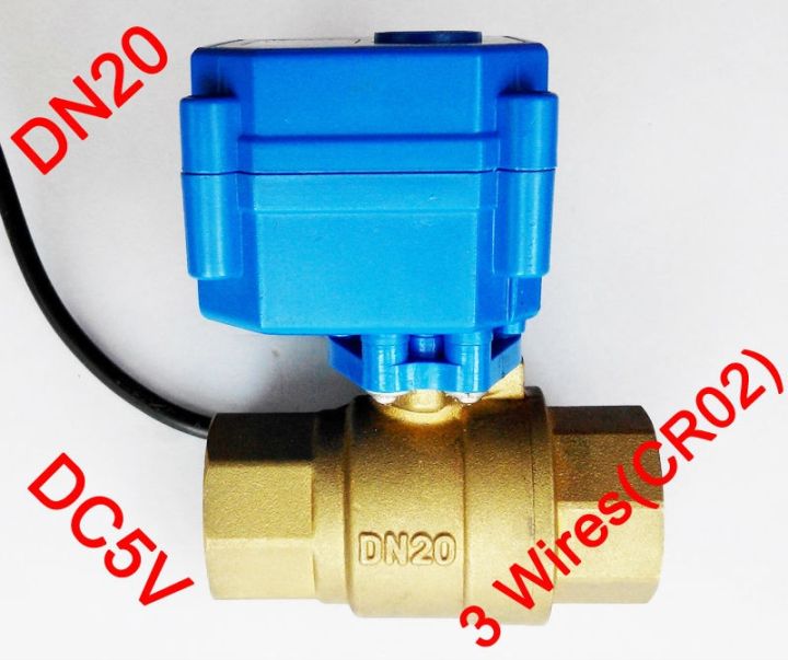 exclusive-ไฟฟ้า-morotized-3-4-3-dn20-dc5v-วาล์วทองเหลืองสำหรับวาล์วทำความร้อน-cr02-ระบบลวด