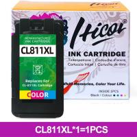 ตลับหมึกเครื่องพิมพ์ผลิตซ้ำสามารถใช้ได้กับ Cl811 811xl Cl811xl ฉีดหมึกสี811สำหรับ Ip2770 Ip2772 Mp258 Mp245