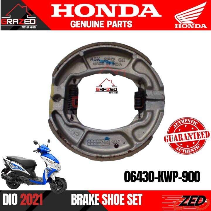 BRAKE SHOE FRONT / REAR for Honda Dio 2021 (06430KWPD00) GENUINE
