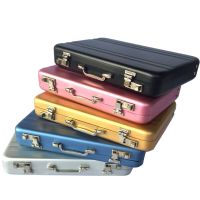 New Aluminum Storage Box Business ID Credit Card Holder Mini Suitcase Bank Card Box Holder Jewelry Case Organizer Rectangle Card Holders