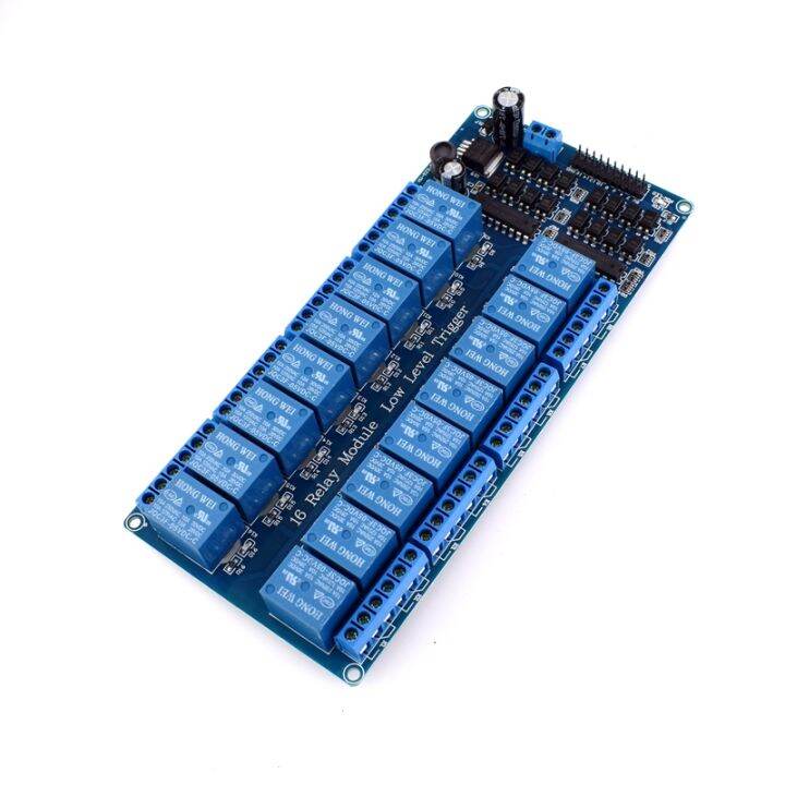 16 Channel Relay Shield Module DC 5V 12V with Optocoupler LM2576