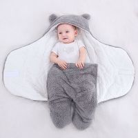 Baby Sleeping Bag Ultra-Soft Fluffy Fleece Newborn Receiving Blanket Infant Boys Girls ClothesSleeping Nursery Wrap Swaddle