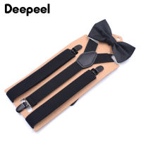 Deepeel 2.5*110cm Mens Suspenders 3 Clips Y-shaped Straps Suspender Bow Tie Set Elastic Wide Mens ces Male Jockstrap