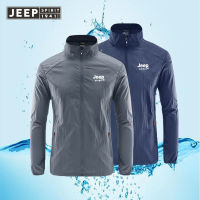 JEEP SPIRIT ชุดป้องกันแสงแดดสำหรับผู้ชาย,เสื้อโค้ตฤดูร้อนผิวบางระบายอากาศได้ดีป้องกันรังสีอัลตราไวโอเลตผ้าไหมน้ำแข็งเสื้อผ้าป้องกันแสงแดดสำหรับผู้ชาย