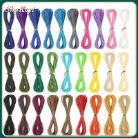 SHUKEYI 28pcs 28สี เชือกโพลีเอสเตอร์เคลือบ โพลีเอสเตอร์ 1mm ครับ เชือกเคลือบแว็กซ์ เย็บหนังประดับด้วยลูกปัด 262หลา สายโพลีเอสเตอร์ ทำเครื่องประดับ DIY