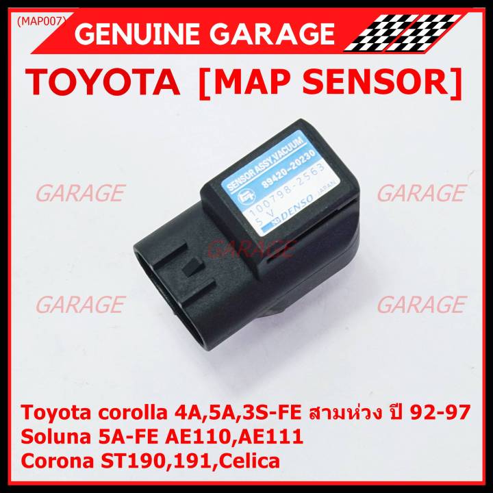 ราคาพิเศษ-map-sensor-ของใหม่-toyota-corolla-สามห่วง-4a-5a-3s-fe-สามห่วง-ปี-92-97-soluna-5a-fe-ae110-ae111-corona-st190-191-celica-p-n-89420-20230-map007-พร้อมจัดส่ง