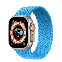 สายถักเดี่ยวสำหรับสายคาด Apple Watch 44มม. 45มม. 42มม. 40มม. 38มม. 41มม. สร้อยข้อมือ Ultra 49มม. Coriwatch Series 8 7 3 5 SE 6