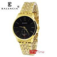 BALENCIA Fasion Wacth นาฬิกาข้อมือผู้ชาย สแตนเลสแท้ รุ่น W-2290-G-G (สีทอง)