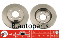 จานเบรคหน้า NISSAN SENTRA SUNNY B14 1.3 1.4 1.5 1.6 1995-2000 PRESEA R11 1995-1999 RUNSTOP /คู่