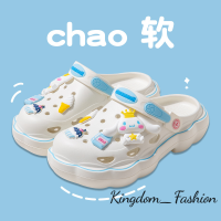 Kingdom_Fashion ร้องเท้าผูหญิง รองเท้าแตะลิ่ม รองเท้าแตะเสริมส้นผู้หญิง รองเท้ารัดส้น สะดวกสบาย อ่อนนุ่ม ความหนาพื้นรองเท้า 2023 ใหม่ 36Z230907