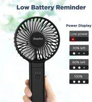 EasyAcc 3350mAh Mini Handheld Fan USB Rechargeable 4 Speeds Strong Winds Portable Fan Desk Fan One Touch Power Off USB Appliance