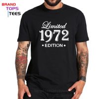 Funny Summer Style Limited Edition 1972 T Shirts Men Funny Birthday Short Sleeve O Neck Cotton Man Made In 1972 T-Shirt Tops