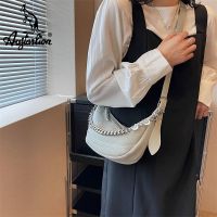 【Ready】? AUGTARLION Niche Textured Underarm Bag Womens New Trendy Korean Dumpling Bag Versatile Chain Bag Messenger Bag