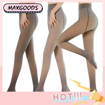 Perfect Legs Fake Translucent Warm Fleece Tights High Waisted Fleece Lined  Leggings Womens Slimming Legs Warm Fleece Lined Tights 80g Black Skin With  Feet 