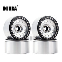 INJORA 4PCS 110 RC Rock Crawler Aluminum 2.2 Beadlock Wheel Rims for Axial SCX10 RR10 Wraith 90048 90018 Traxxas TRX4 TRX-6