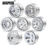 AXSPEED 4Pcs Silver 1.0 Metal Beadlock Wheel Rims Hubs for Axial SCX24 90081 AXI00001 AXI00002 1/24 RC Car Truck Accessories Electrical Circuitry Pa