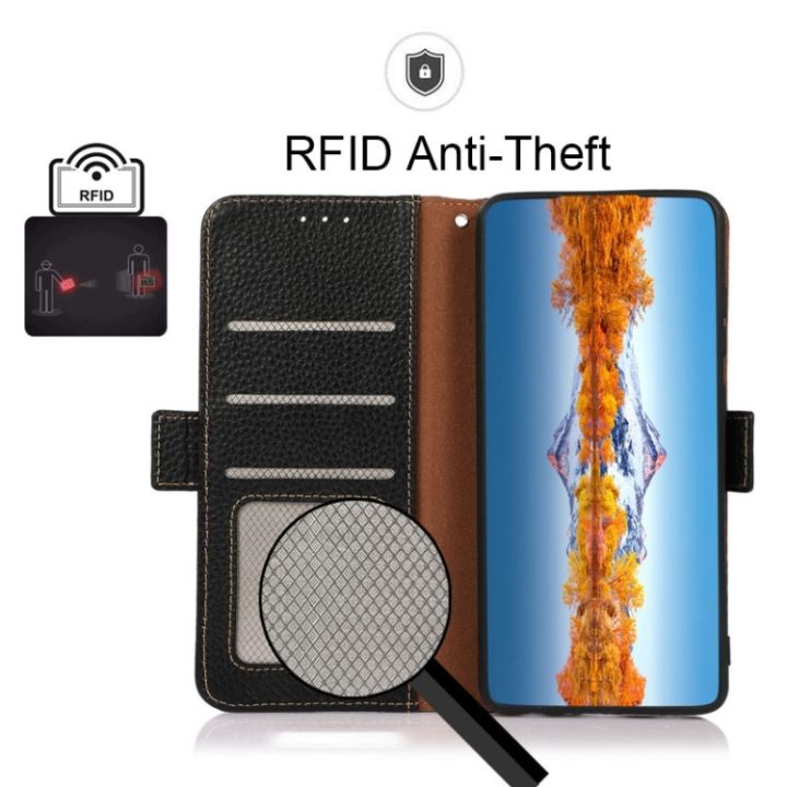 เคส-rfid-หนังลิ้นจี่แม่เหล็กด้านข้างสำหรับ-sony-xperia-pro-i-khazneh-คลังสินค้าพร้อม