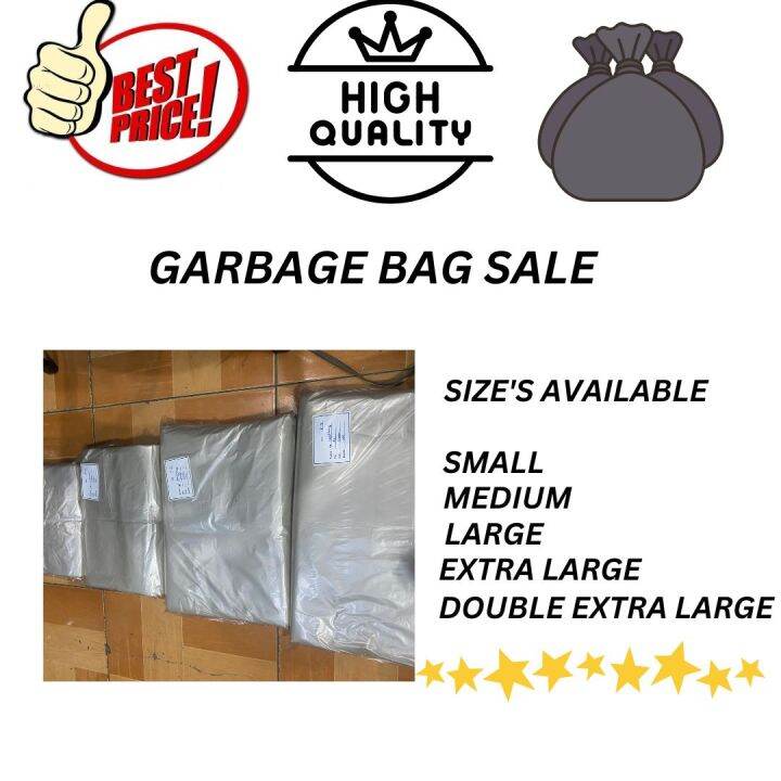 FLAT WHITE GARBAGE BAG (Small/Medium/Large/XL/XXL) 50 PCS Lazada PH