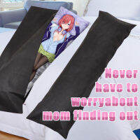 ปลอกหมอนลายเบาะรองนั่งสีดำอนิเมะ Dakimakura กันฝุ่นเคสโอตาคุ Waifu 150X5 0ซม./160X50cm