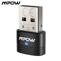 Mpow Bluetooth 5.0 USB Adapter Wireless Bluetooth Dongle Receiver Transmitter 2 in 1 Audio Adapter for PC Laptop Mouse Headsets