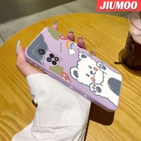 เคส JIUMOO สำหรับ Xiaomi 10T Pro เคสโทรศัพท์ลายการ์ตูนหมีสายรุ้งเคสขอบซิลิโคนของเหลวแบบนิ่มดั้งเดิมเคสป้องกันกล้องคลุมทั้งหมดเลนส์เคสฝาหลังกรอบนิ่ม