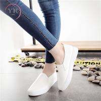 Women Lady PU Leather Casual Thick Bottom Loafer Shoes