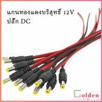 Golden ซ็อกเก็ตปลั๊กแจ็คเสียบสายเคเบิล 12 โวลต์ แจ๊คเสียบ DC 5.5 * 2.1 mm ตัวผู้ ตัวเมีย เชื่อมต่อ อุปกรณ์Pure copper core plug