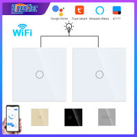 สวิทช์บันได Tuya WiFi สมาร์ทสวิทช์เซ็นเซอร์สัมผัสไฟ LED Interruptor การควบคุม2way Alexa สมาร์ทบ้านแผงกระจก