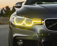 อุปกรณ์เสริมในรถยนต์สำหรับ BMW 3Series F30 F31 F35ไฟหน้า CSL มะนาวสีเหลืองทอง DRL LED โมดูลกลางวันวิ่งโคมไฟสัญญาณไฟ