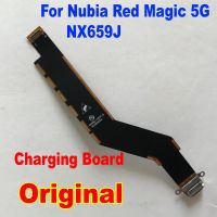 บอร์ดชาร์จเดิมสําหรับ ZTE Nubia Red Magic 5G NX659J ปลั๊ก USB ชาร์จพอร์ตชาร์จบอร์ด Flex Cable การเปลี่ยนโทรศัพท์ IC เต็มรูปแบบ