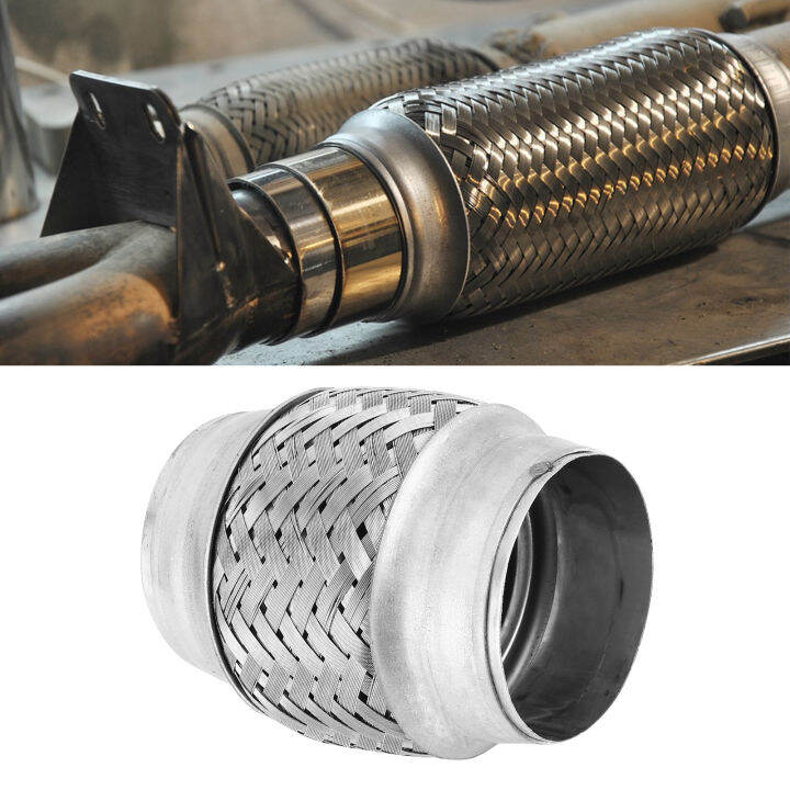 Universal Exhaust Pipe Bellows Stainless Steel Braiding Flexible Hose 2