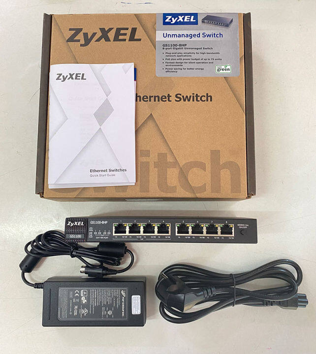 zyxel-รุ่น-gs1100-8hp-8-port-gigabit-unmanaged-switch-สวิตซ์