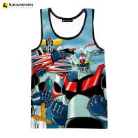 2023 mazinger z anime movie robot streetwear 3d print Tank Tops mens fashion casual Vest kids boys girls Sleeveless Tops