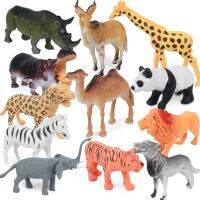 [COD] Cross-border Childrens Animals 12 Sets Tiger Hippo Elephant Ornament