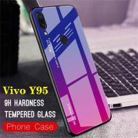 ส่งจากไทย Fashion Case Vivo Y95 เคสวีโว่ วาย95 สำหรับ Vivo Y95 เคสกระจกสองสี เคสเงาไล่สี ขอบนิ่ม TPU CASE