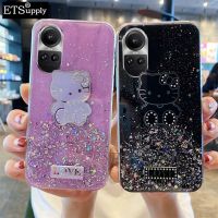 OPPO Reno เคสโทรศัพท์10 Pro Plus นิ่มรูปการ์ตูนน่ารักประกายเปลือกหอยรูปดาวคิตตี้ซิลิโคนป้องกันการตกสำหรับ10Pro OPPO Reno + ฝาหลัง