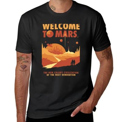 Welcome To Mars T-Shirt Custom T Shirts Design Your Own Aesthetic Clothes Fitted T Shirts For Men
