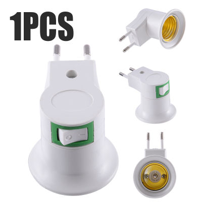 1pc E27 LED Light Lamp Bulbs Socket Base Holder EU Plug Adapter ON/OFF Switch