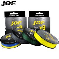 JOF 9เส้นเกลียว PE เอ็นตกปลา100ม. 300ม. 500ม. เหยื่อตกปลาปลาคาร์พมีกำลังแรงดึงที่แข็งแรงทนทานหลายเส้นเรียบเอ็นตกปลา9กก.-36.3กก.