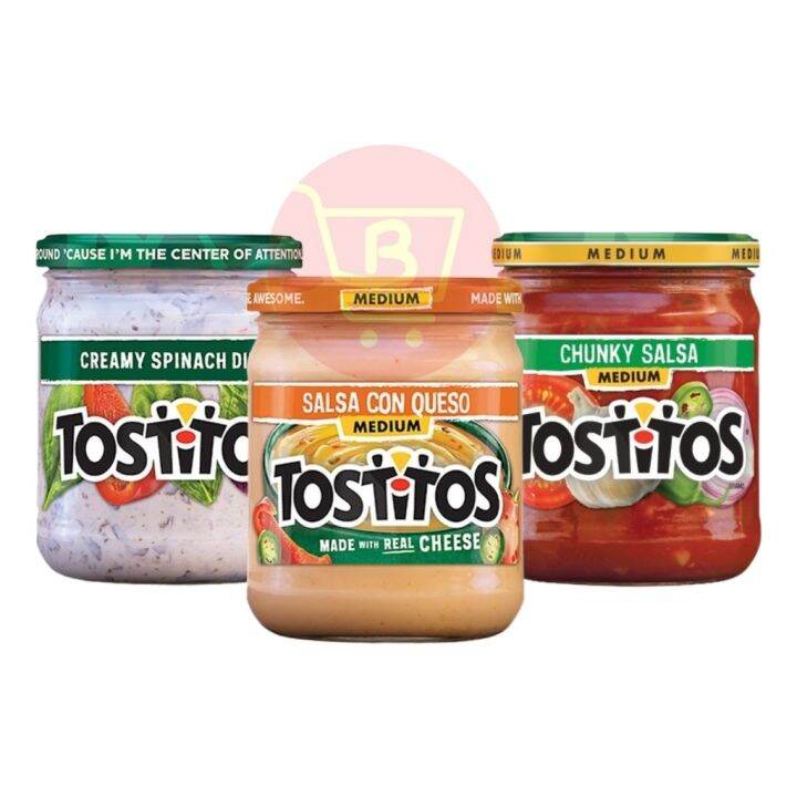 Tostitos Dip Creamy Spinach / Chunky Salsa / Salsa Con Queso 439.4g/425 ...