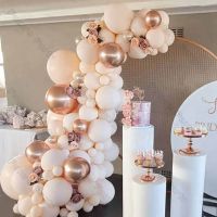 97pcs Doubled Cream Peach Balloon Arch Garland Wedding Decoration Chrome Rose Gold Ballon Birthday Party Valentines Day Decor