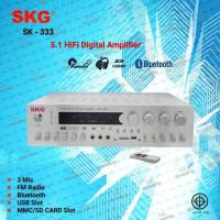 เครื่องขยายเสียง ชุดโฮมเธียรเตอร์ 5.1 SKG SK-333 system 5.1 Channel  Center  Surround LR Front LR BLUETOOTH USB SD Card 3 MIC input