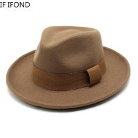 Cappello Fedora In Feltro Di Lana A Tesa Curva Da Uomo Nuovo Cappello แจ๊สทริลบี้วินเทจ Cappello Da Festa Per Mago Derby Autunno