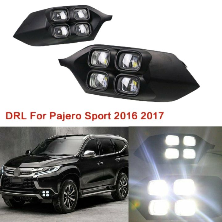 2pcs-car-led-daytime-running-light-drl-for-mitsubishi-pajero-sport-montero-2016-2017
