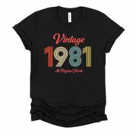 40Th Birthday Shirt Vintage 1981 T Shirt 40Th Birthday Gift Party 40 Years Old Tee Limited Edition Legend Vintage 100%