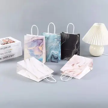 Kraft Paper Festival Supplies  5pcs Kraft Paper Handle Bags
