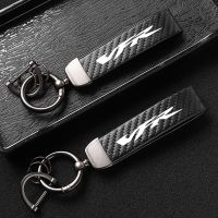 ☜ High-Grade Carbon Fiber Leather Motorcycle KeyChain For HONDA VFR 750 800 1200 Keyring Chains Lanyard Gifts Chain Accessories